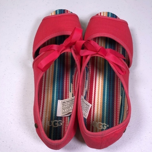 New UGG 1010053K Canvas Espadrilles Slip On Shoes - Picture 6 of 9